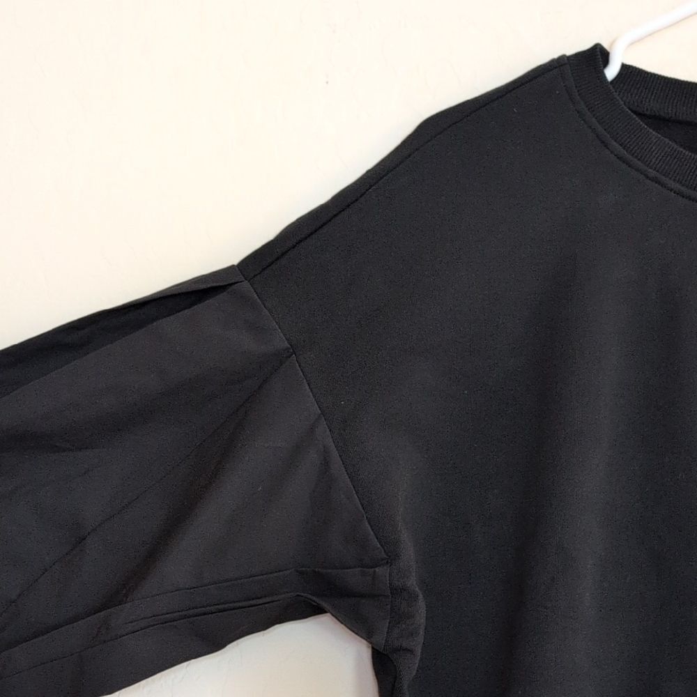NWT Rebecca Minkoff Black Puff Sleeve Julia Combo Long Sleeve Top - L - Picture 4 of 10